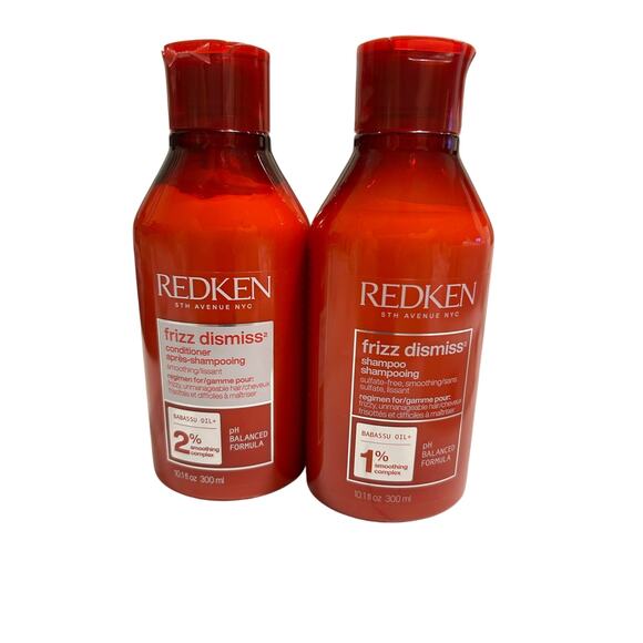 Redken Frizz Dismiss Shampoo & Conditioner Duo 10.1 oz Each Anti-Frizz Hair Care - Picture 4 of 5